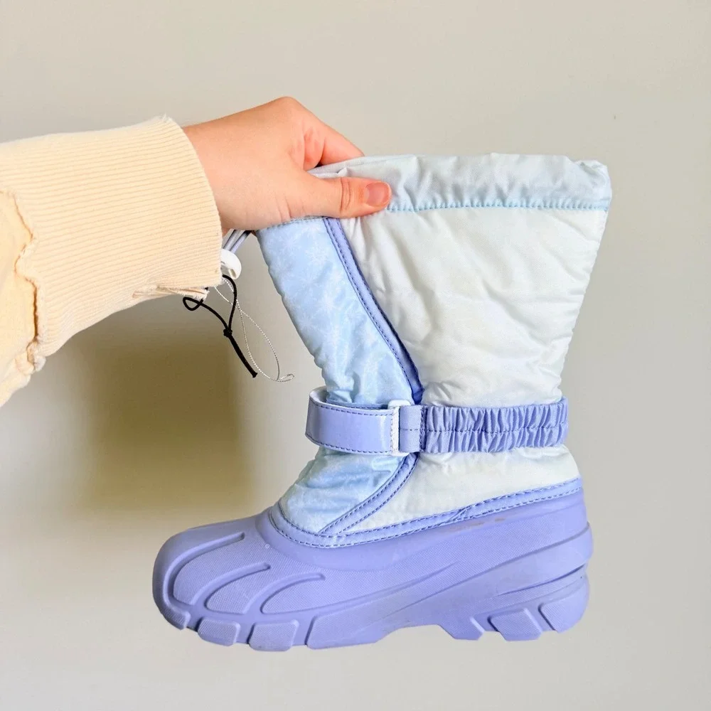 Sorel Disney Frozen Elsa Snow Boots Kids Purple Blue Waterproof‎ Winter Girls 5